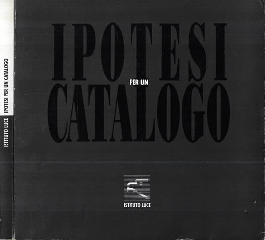 Ipotesi per un catalogo - copertina