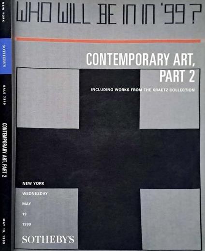 Contemporary Art, Part 2. Including Works from the Kraetz Collection - copertina
