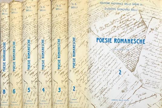 Poesie romanesche vol 2,3,4,5,6,8 - Gioachino Belli - copertina