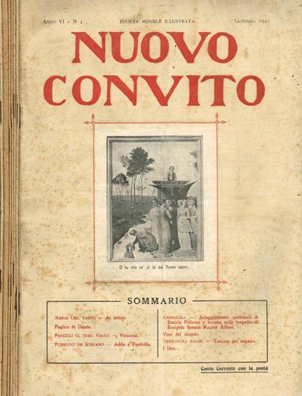 Nuovo Convito. Rivista mensile illustrata, anno 1921 - copertina