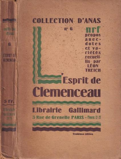 L' esprit de Clemenceau - copertina