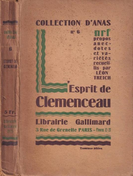 L' esprit de Clemenceau - copertina