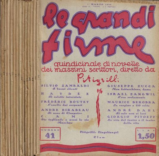 Le grandi firme n. 41-43-47-48-49-50-51-53-54-55-57-58-59-60 Anno 1926 - copertina