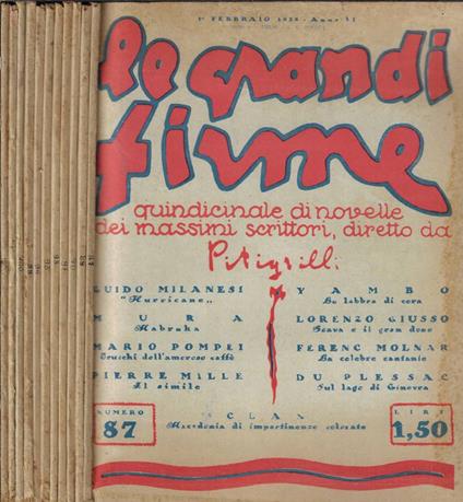 Le grandi firme n. 87-89-90-91-93-95-96-98-100-101-102 Anno 1928 - copertina