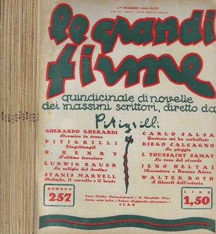 Le grandi firme n. 257-259-261-262-263-264-265-266-267-268-269 Anno 1935 - copertina