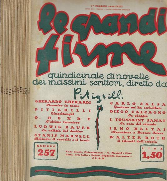 Le grandi firme n. 257-259-261-262-263-264-265-266-267-268-269 Anno 1935 - copertina
