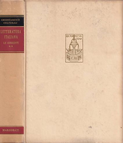 Letteratura italiana, vol. II - copertina