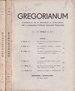 Gregorianum, ann. XLV, 1964, vol. XLV, 1 e 4