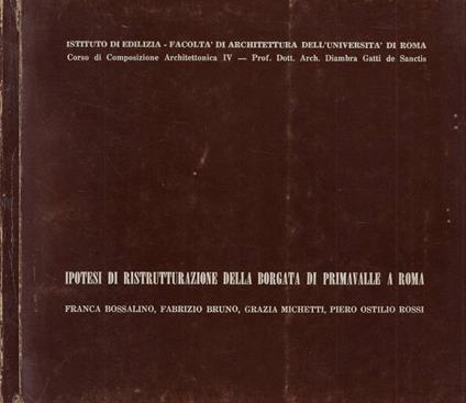 Ipotesi di ristrutturazione della borgata di Primavalle a Roma - copertina
