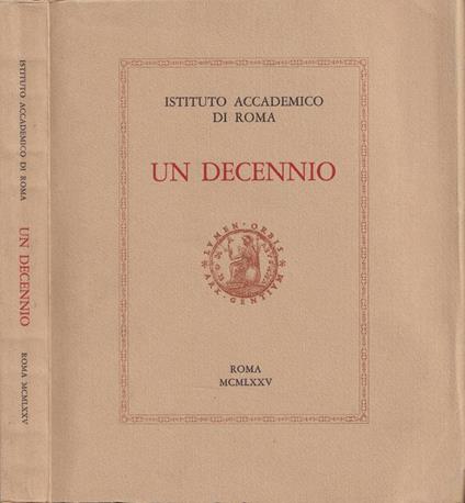 Un decennio - copertina