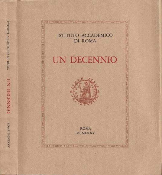 Un decennio - copertina
