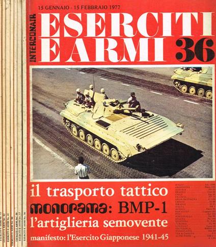 Eserciti e armi n.36, 37, 38, 40, 41, 42, 43, 44, 1977 - copertina