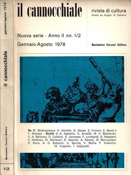 Il Cannocchiale. Rivista di Cultura - Nuova Serie - Anno II, nn. 1/2 - Gennaio-Agosto 1978 - copertina