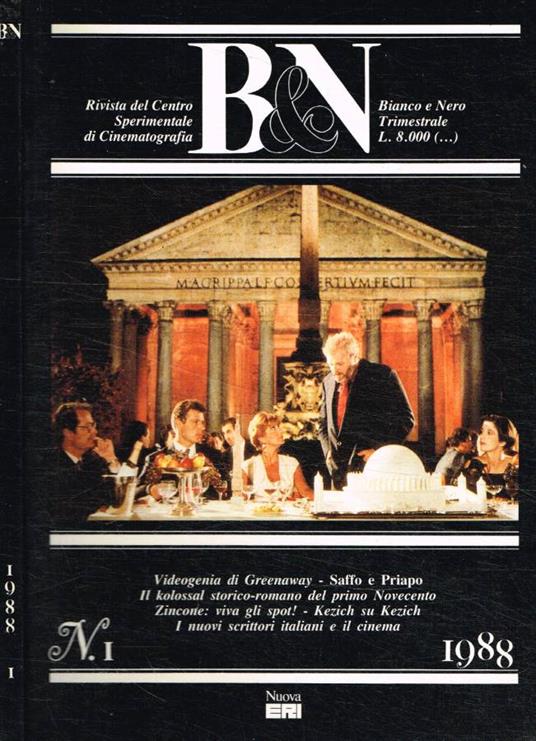 B&N. Bianco e Nero. Rivista del Centro Sperimentale di cinematografia n.1, 1988 - copertina