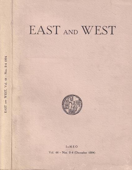 East and West, vol. 44, Nos. 2-4, 1994 - copertina