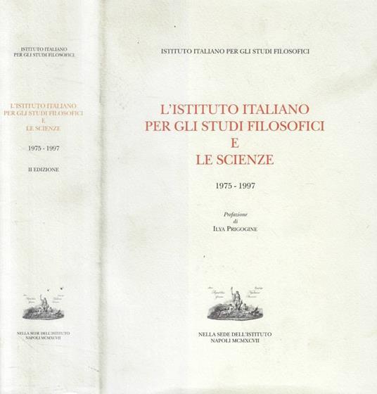 L' Istituto Italiano per gli Studi Filosofici e le Scienze 1975-1997 - copertina