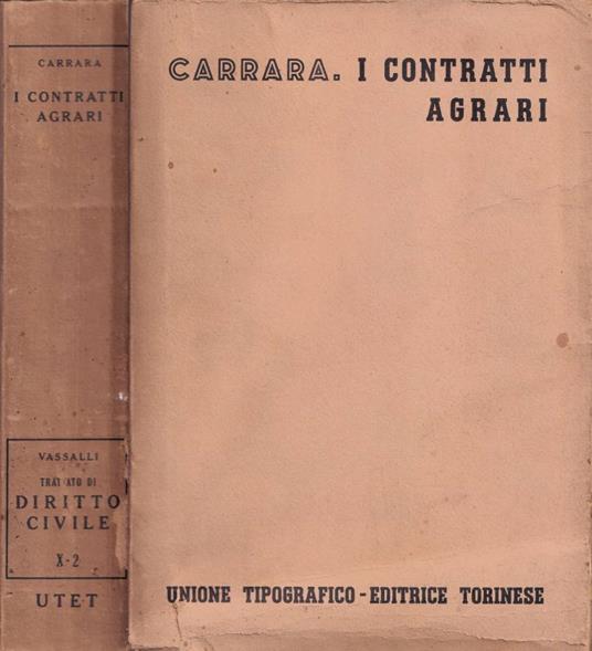 I contratti agrari - G. B. Carrara - copertina