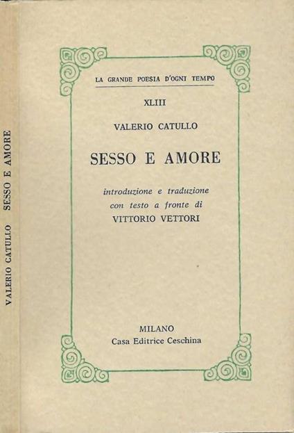 Sesso e amore - G. Valerio Catullo - copertina