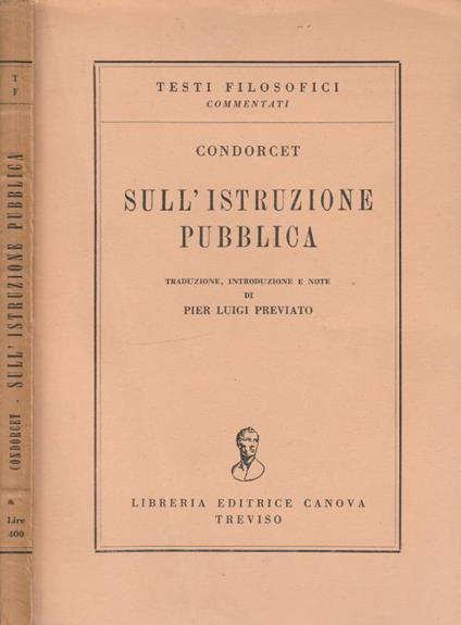 Sull'istruzione pubblica - Nicolas de Condorcet - copertina