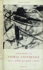 Riferimenti di storia universale sacra e profana per grandi e piccini (Autografo)