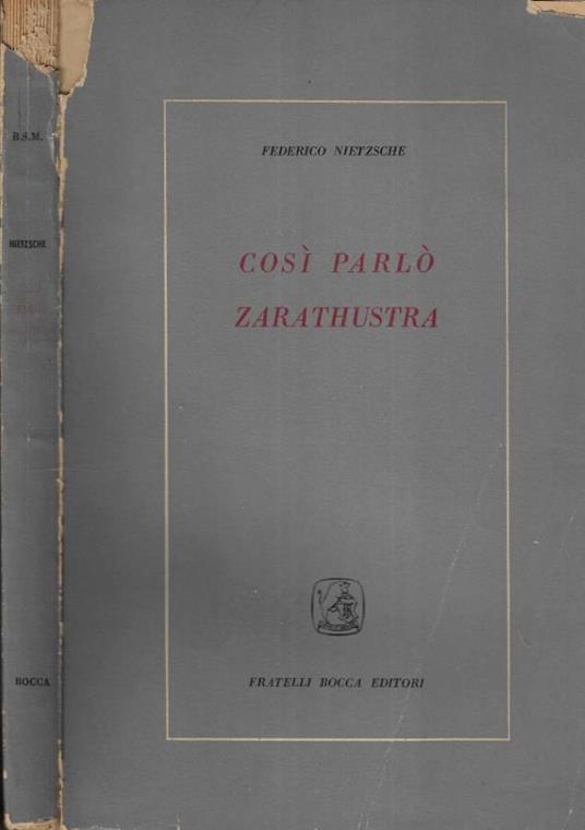 Così parlò Zarathustra - Friedrich Nietzsche - copertina