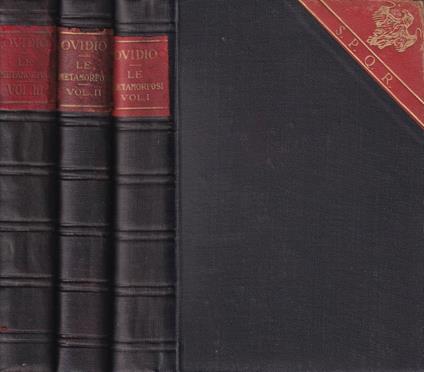 Le metamorfosi, vol. I, II, III - P. Nasone Ovidio - copertina