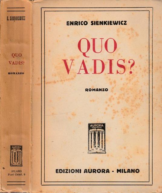Quo vadis? - Henryk Sienkiewicz - copertina