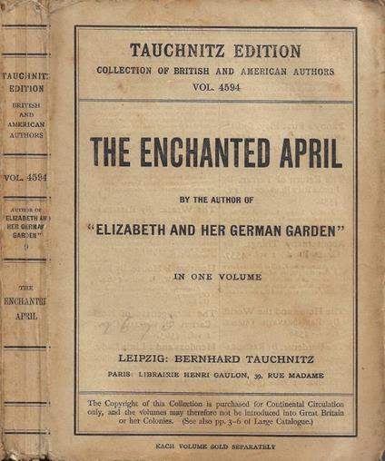 The Enchanted April - Elizabeth Von Arnim - copertina