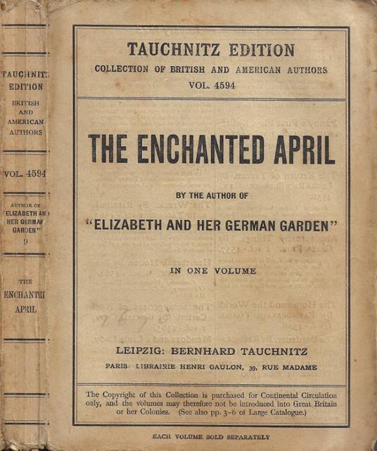 The Enchanted April - Elizabeth Von Arnim - copertina