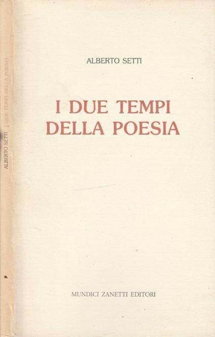 I due tempi della poesia (Autografo) - copertina