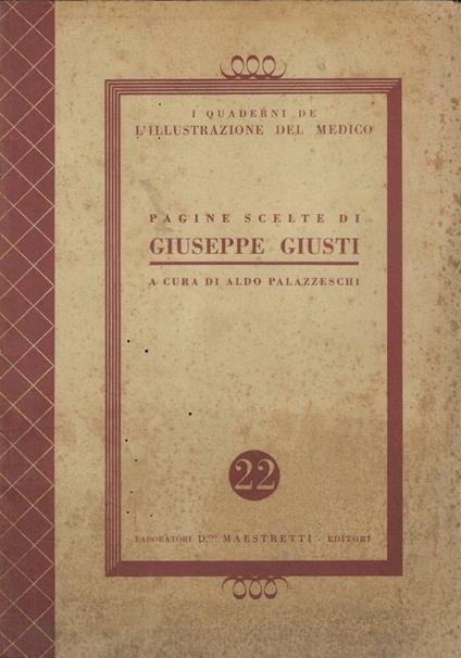 Pagine scelte di Giuseppe Giusti - copertina