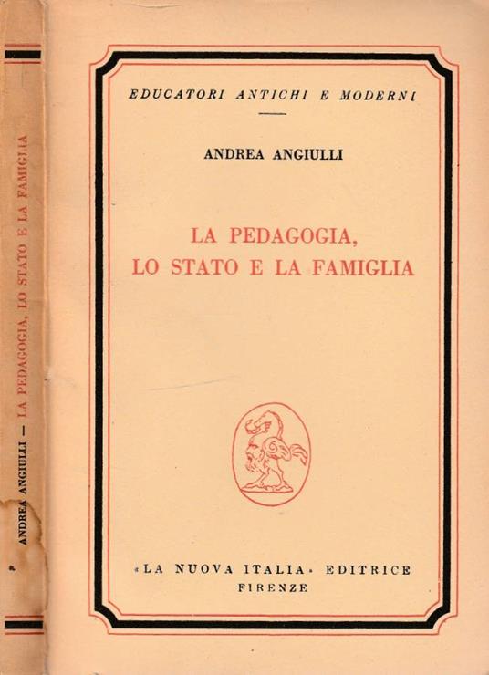 La pedagogia, lo stato e la famiglia - copertina