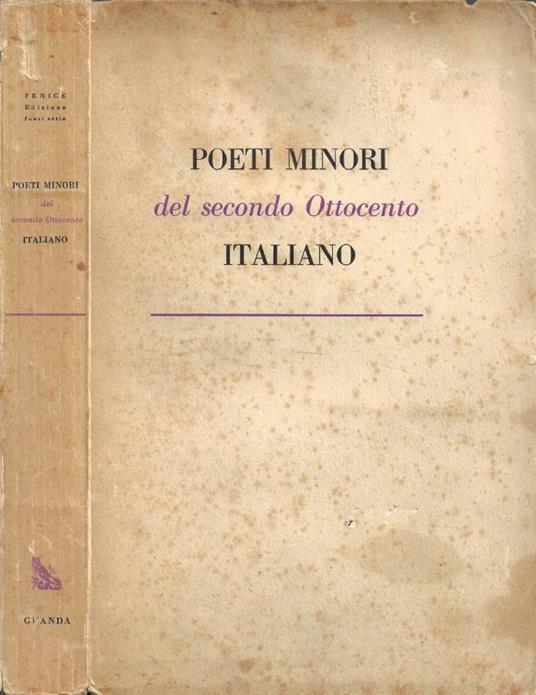 Poeti Minori del Secondo Ottocento Italiano - copertina