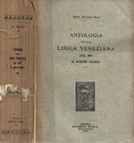 Antologia della lirica veneziana dal 500 ai nostri giorni