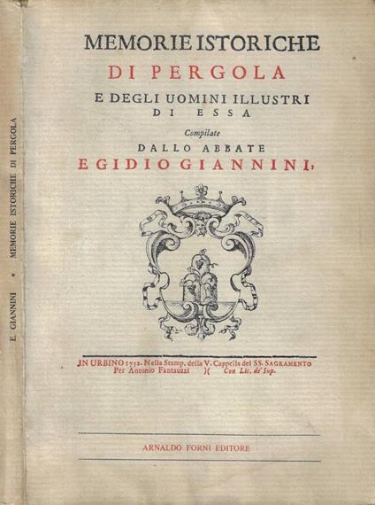 Memorie istoriche di Pegola e degli uomini illustri di essa - copertina