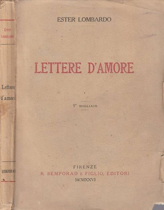 Lettere d'amore - copertina