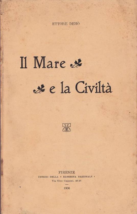 Il mare e la civiltà - copertina
