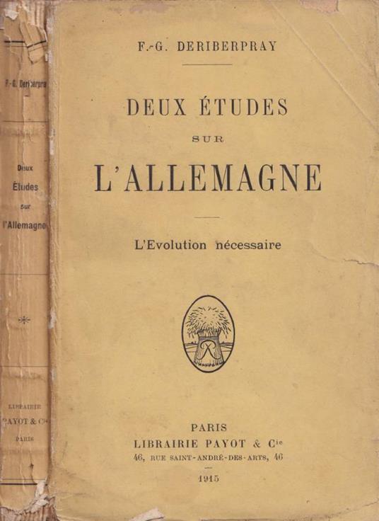 Deux études sur l'Allemagne - copertina