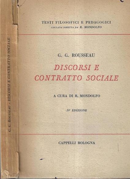 Discorsi e contratto sociale - copertina