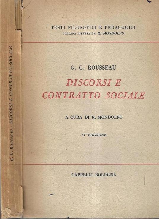 Discorsi e contratto sociale - copertina