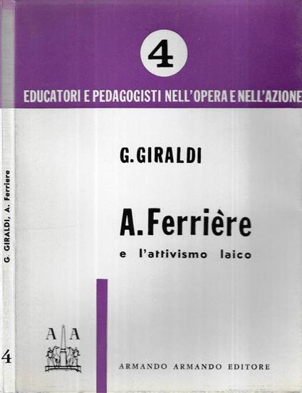 A. Ferrière e l' attivismo laico - copertina