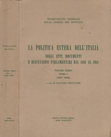 La politica estera dell'Italia vol III tomo I - copertina