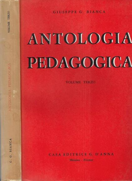 Antologia pedagogica Vol. III - copertina