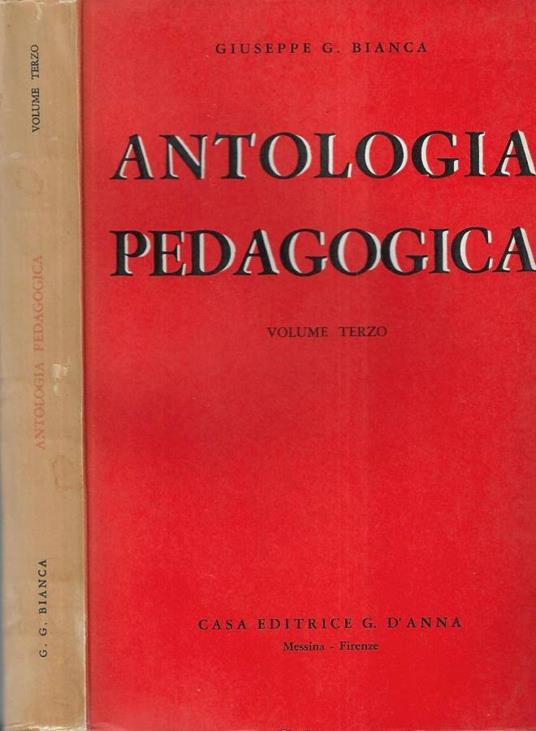 Antologia pedagogica Vol. III - copertina