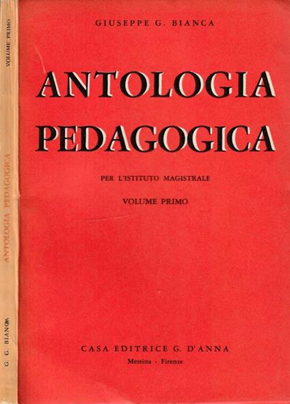 Antologia pedagogica vol I - copertina