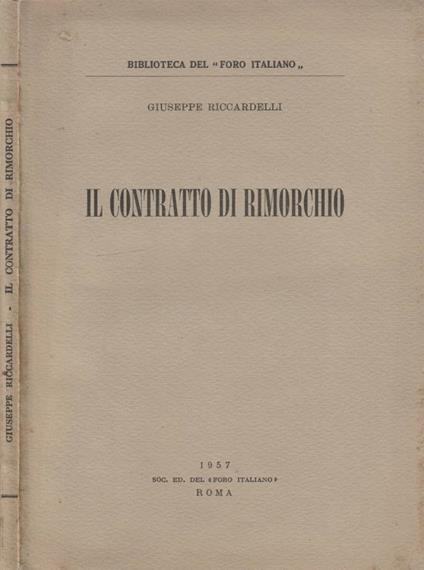 Il contratto di rimorchio - copertina