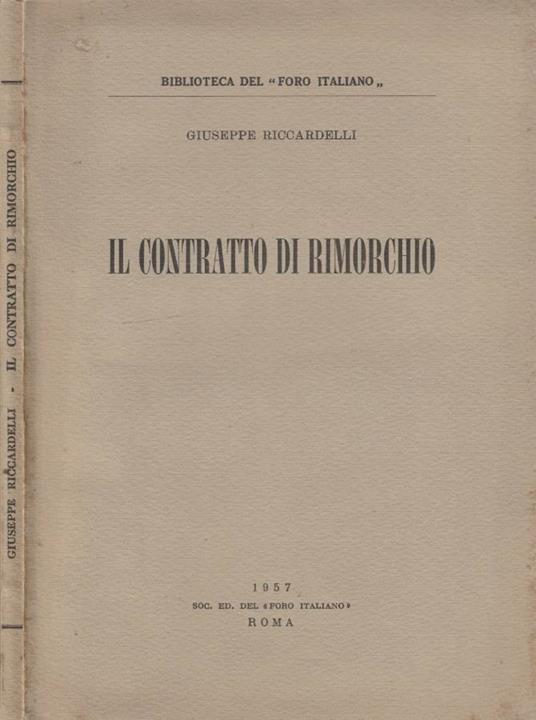 Il contratto di rimorchio - copertina