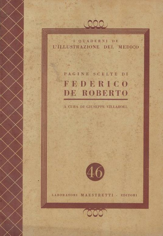 Pagine scelte di Federico De Roberto - copertina
