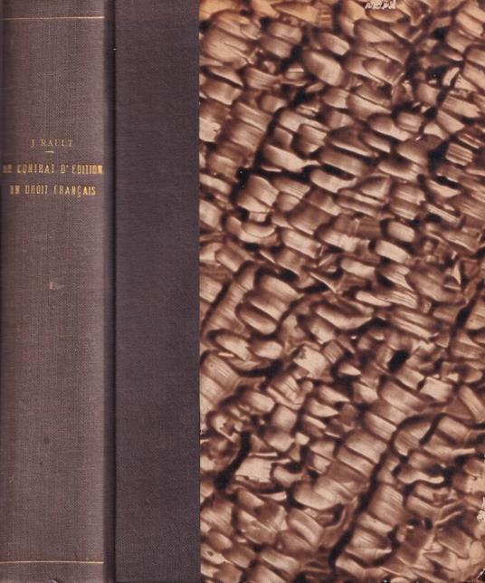 Le contrat d'édition en droit francais - copertina
