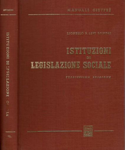 Istituzioni di legislazione sociale - copertina